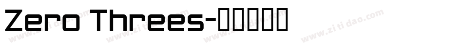 Zero Threes字体转换